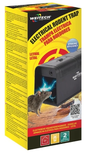 Armadilha elétrica para ratos e ratazanas Weitech WK0650